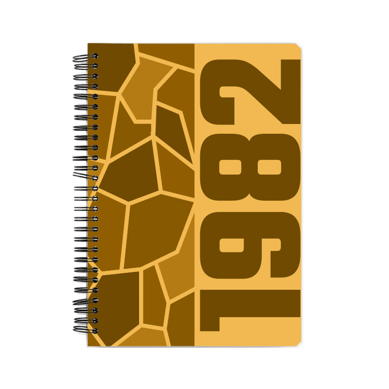 1982 Year Notebook (Golden Yellow, A5 Size, 100 Pages, Ruled)