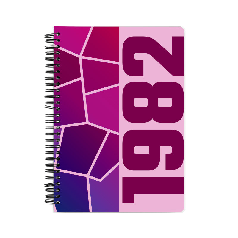 1982 Year Notebook (Light Pink, A5 Size, 100 Pages, Ruled)