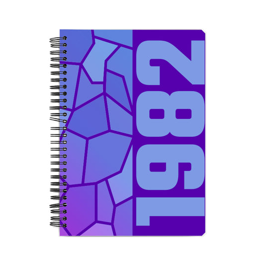 1982 Year Notebook (Purple, A5 Size, 100 Pages, Ruled)