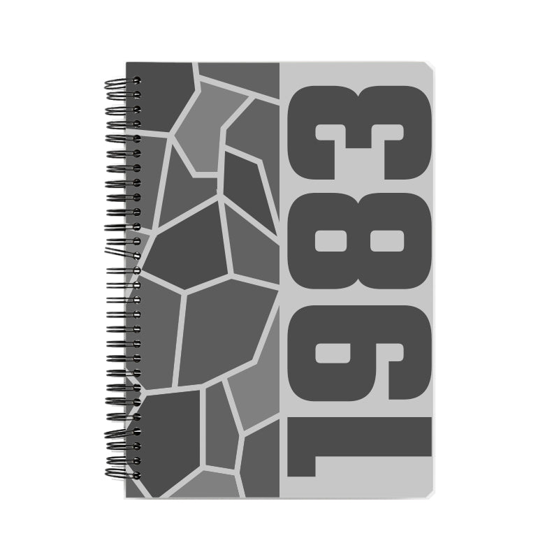 1983 Year Notebook (Melange Grey, A5 Size, 100 Pages, Ruled)