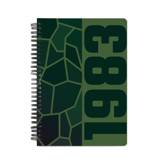 1983 Year Notebook (Olive Green, A5 Size, 100 Pages, Ruled)