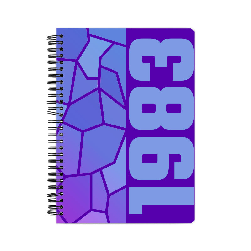 1983 Year Notebook (Purple, A5 Size, 100 Pages, Ruled)