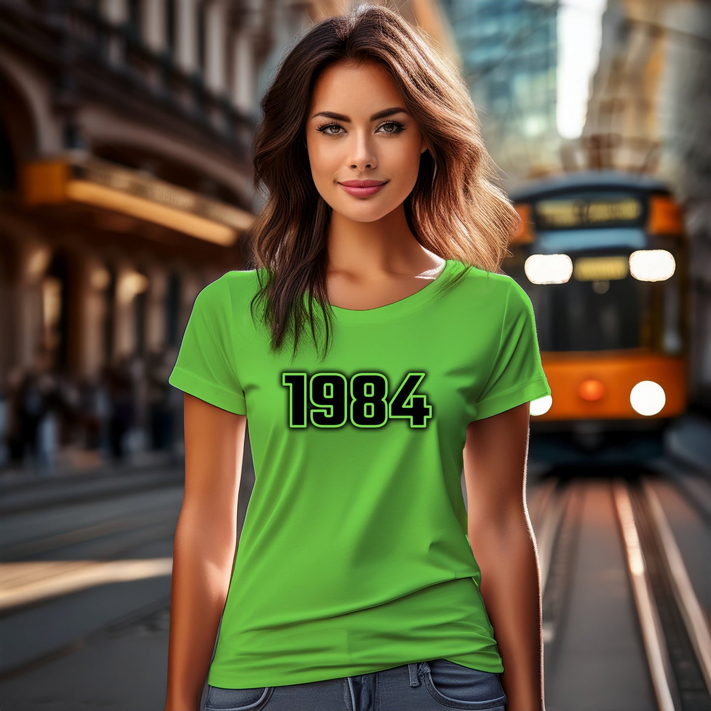1984 Year Women T-Shirt (Liril Green)