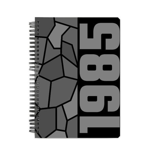 1985 Year Notebook (Black, A5 Size, 100 Pages, Ruled)