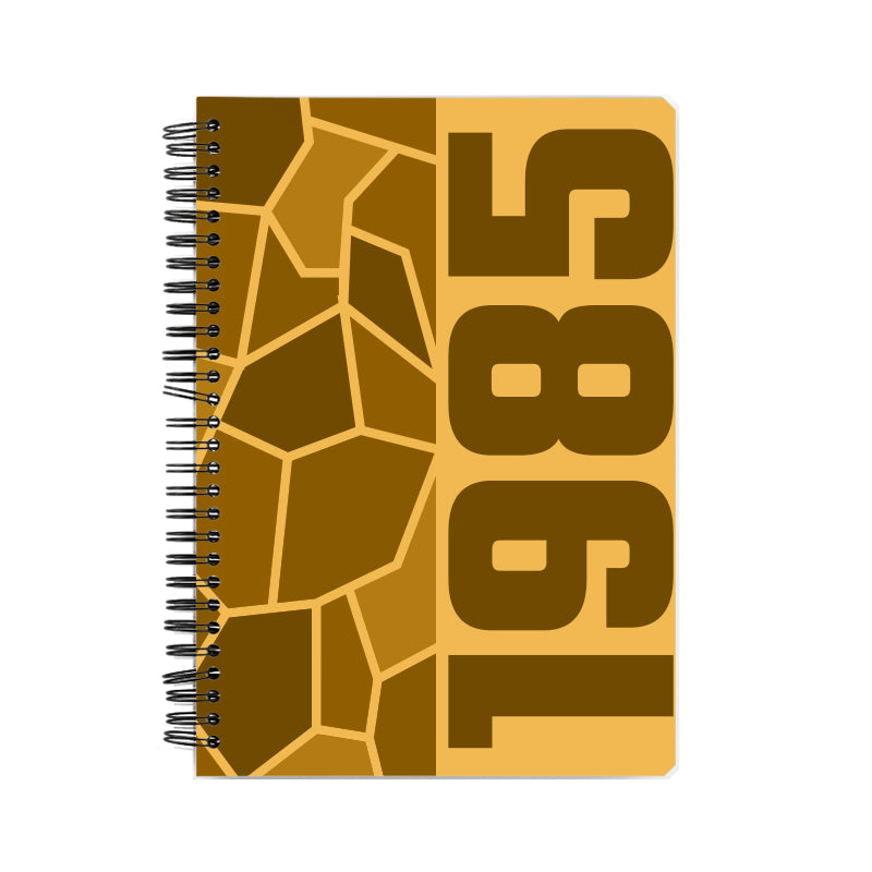 1985 Year Notebook (Golden Yellow, A5 Size, 100 Pages, Ruled)