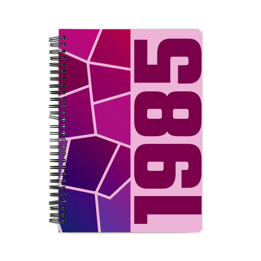 1985 Year Notebook (Light Pink, A5 Size, 100 Pages, Ruled)