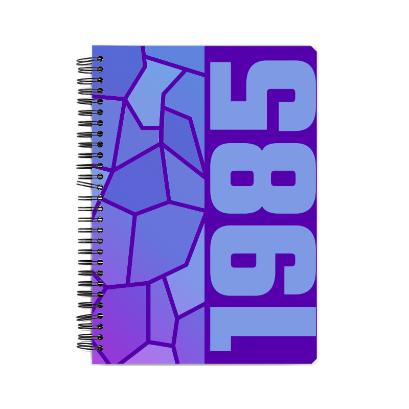 1985 Year Notebook (Purple, A5 Size, 100 Pages, Ruled)