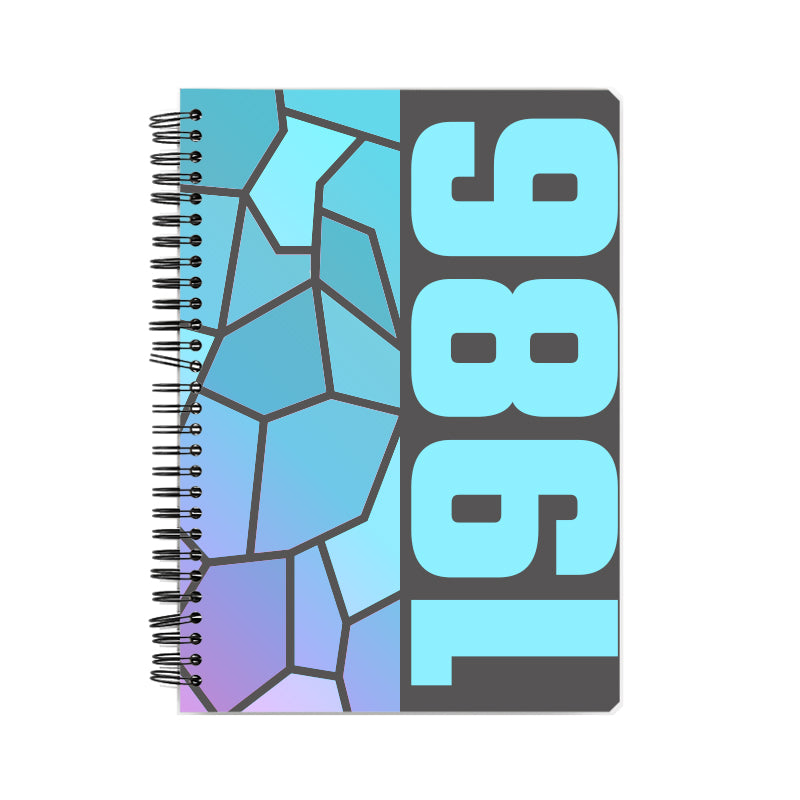 1986 Year Notebook (Charcoal Grey, A5 Size, 100 Pages, Ruled)