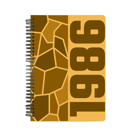 1986 Year Notebook (Golden Yellow, A5 Size, 100 Pages, Ruled)