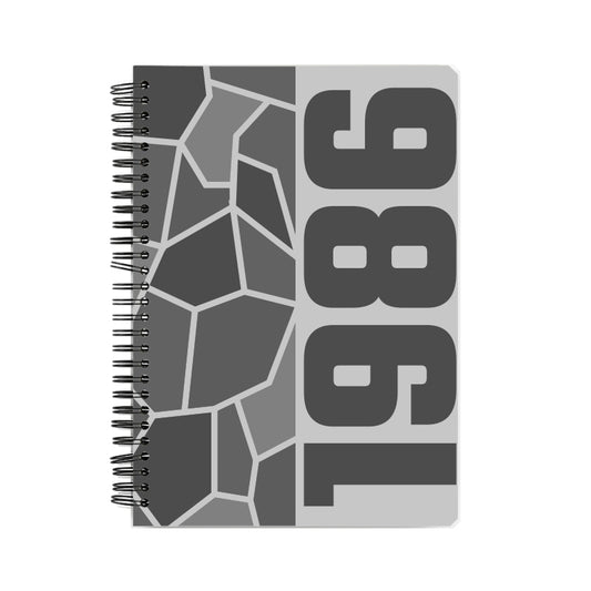 1986 Year Notebook (Melange Grey, A5 Size, 100 Pages, Ruled)