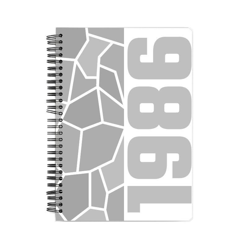 1986 Year Notebook (White, A5 Size, 100 Pages, Ruled)