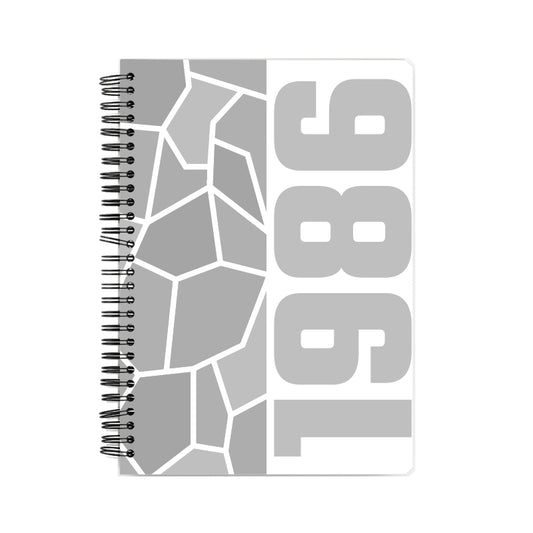 1986 Year Notebook (White, A5 Size, 100 Pages, Ruled)