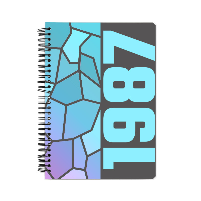 1987 Year Notebook (Charcoal Grey, A5 Size, 100 Pages, Ruled)