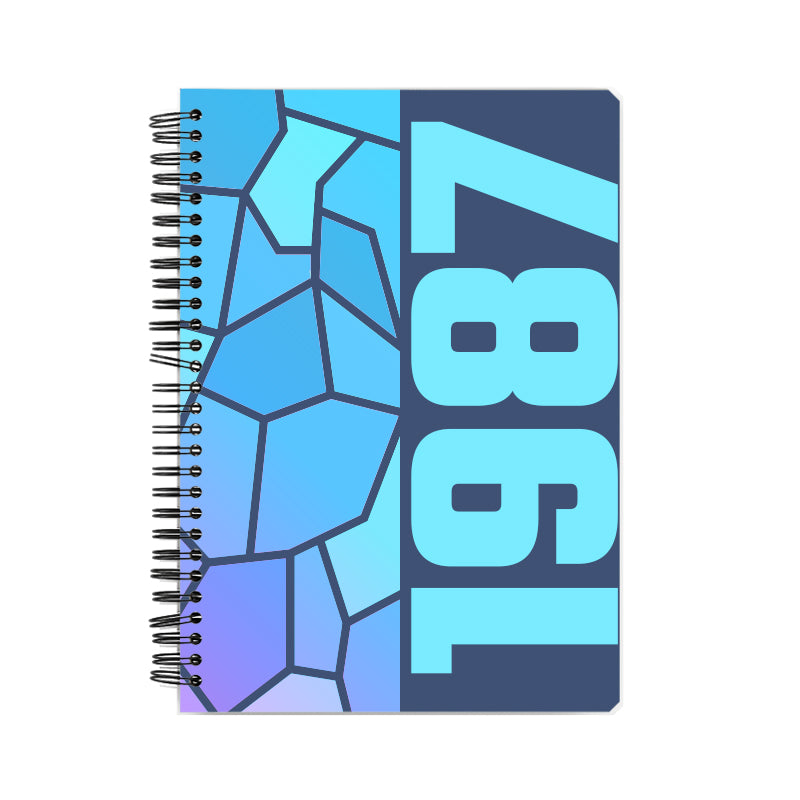 1987 Year Notebook (Navy Blue, A5 Size, 100 Pages, Ruled)