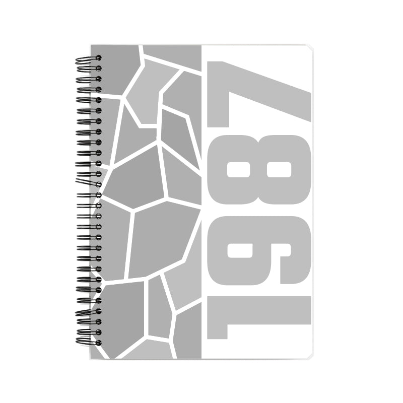 1987 Year Notebook (White, A5 Size, 100 Pages, Ruled)