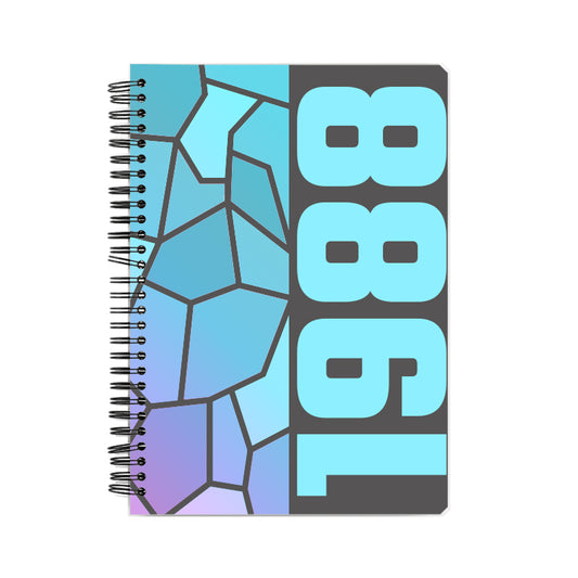 1988 Year Notebook (Charcoal Grey, A5 Size, 100 Pages, Ruled)