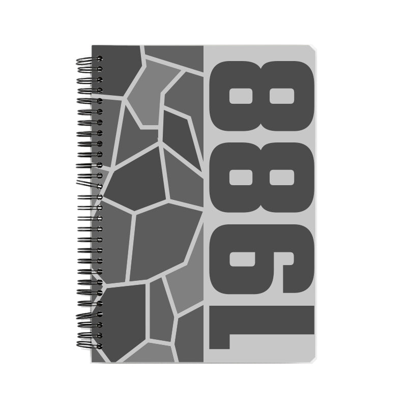 1988 Year Notebook (Melange Grey, A5 Size, 100 Pages, Ruled)