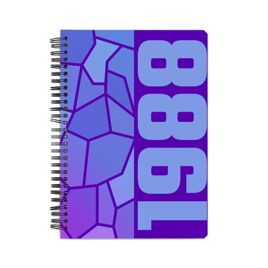 1988 Year Notebook (Purple, A5 Size, 100 Pages, Ruled)