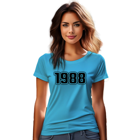 1988 Year Women T-Shirt (Sky Blue)