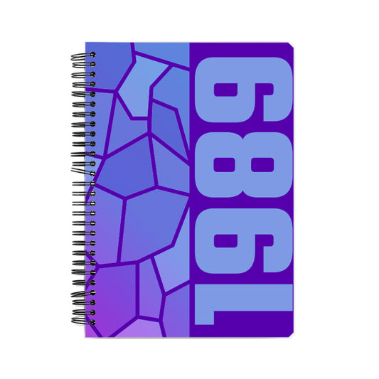 1989 Year Notebook (Purple, A5 Size, 100 Pages, Ruled)