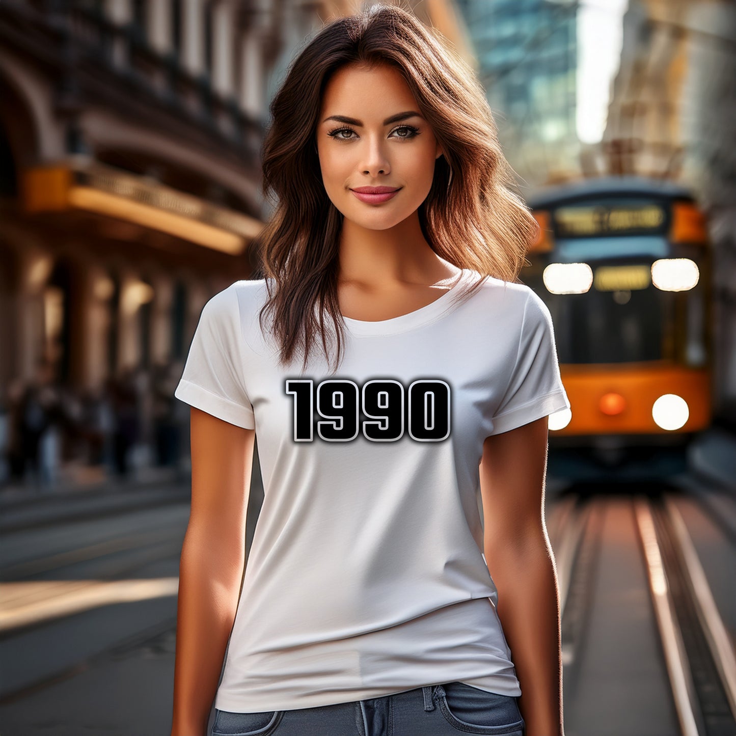 1990 Year Women T-Shirt (White)
