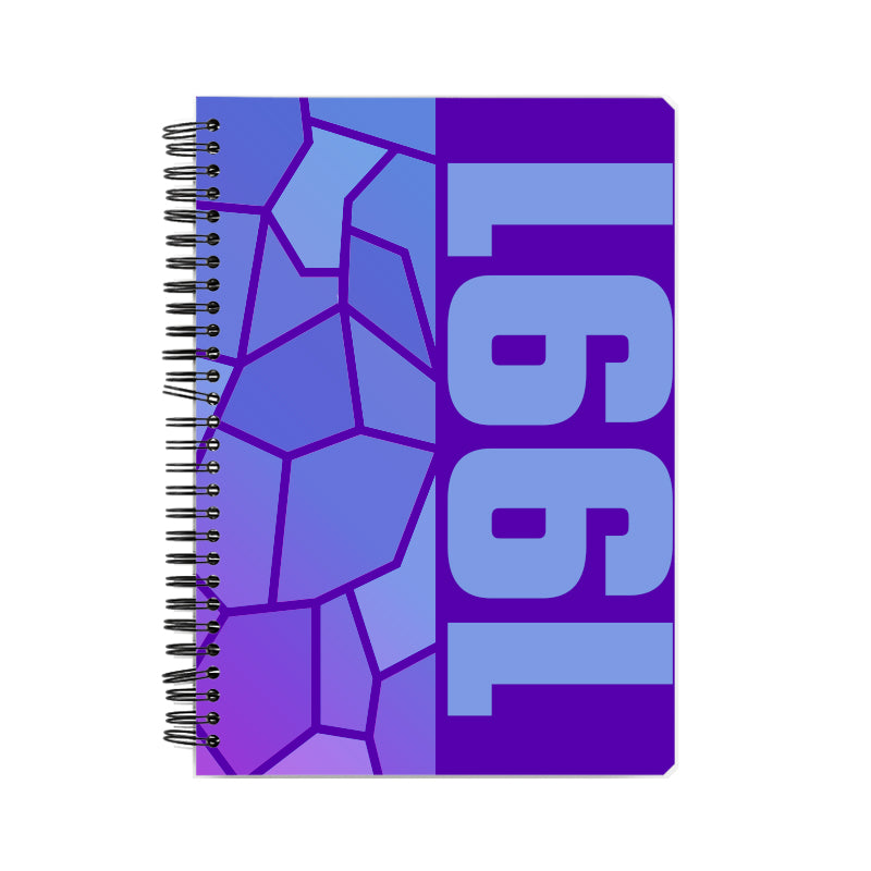 1991 Year Notebook (Purple, A5 Size, 100 Pages, Ruled)