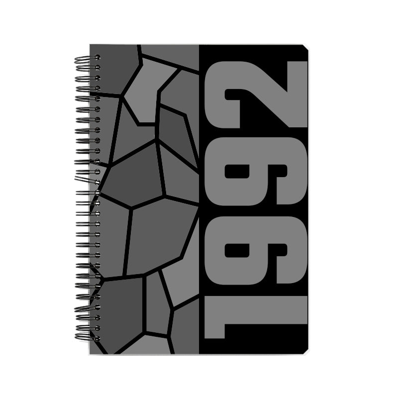 1992 Year Notebook (Black, A5 Size, 100 Pages, Ruled)