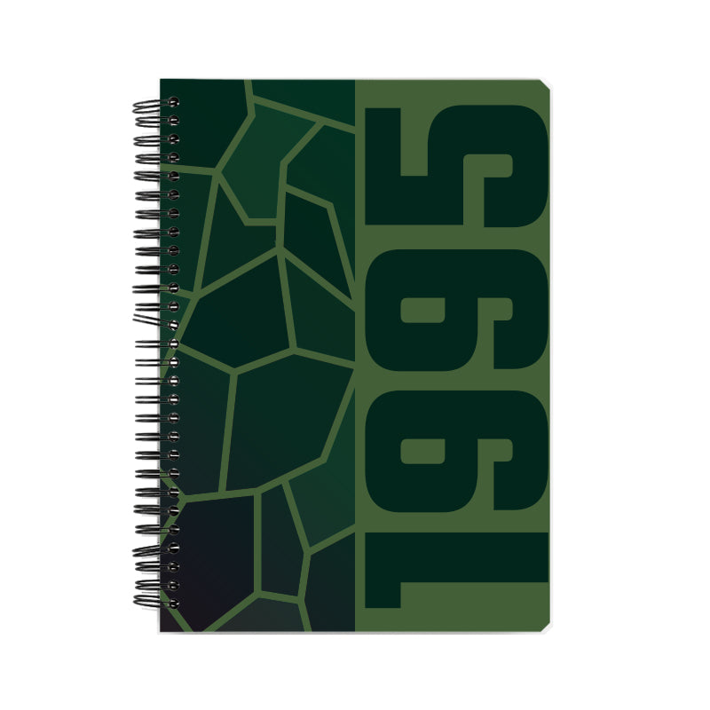 1995 Year Notebook (Olive Green, A5 Size, 100 Pages, Ruled)