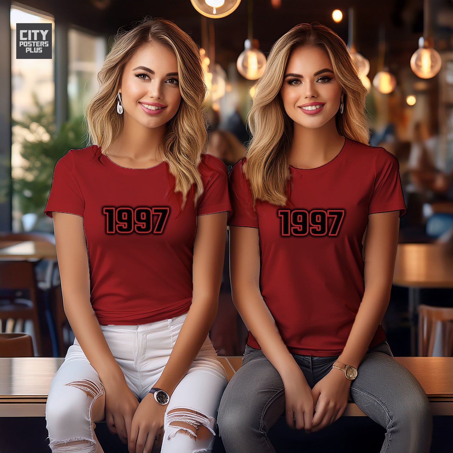 1997 Vintage Birth Year Women T-Shirt | City Posters Plus
