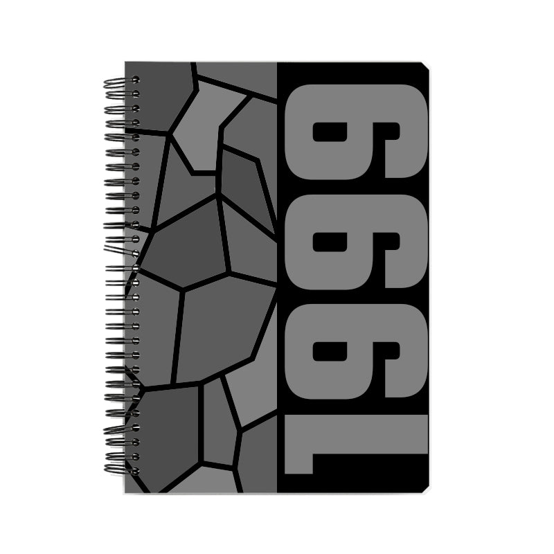 1999 Year Notebook (Black, A5 Size, 100 Pages, Ruled)