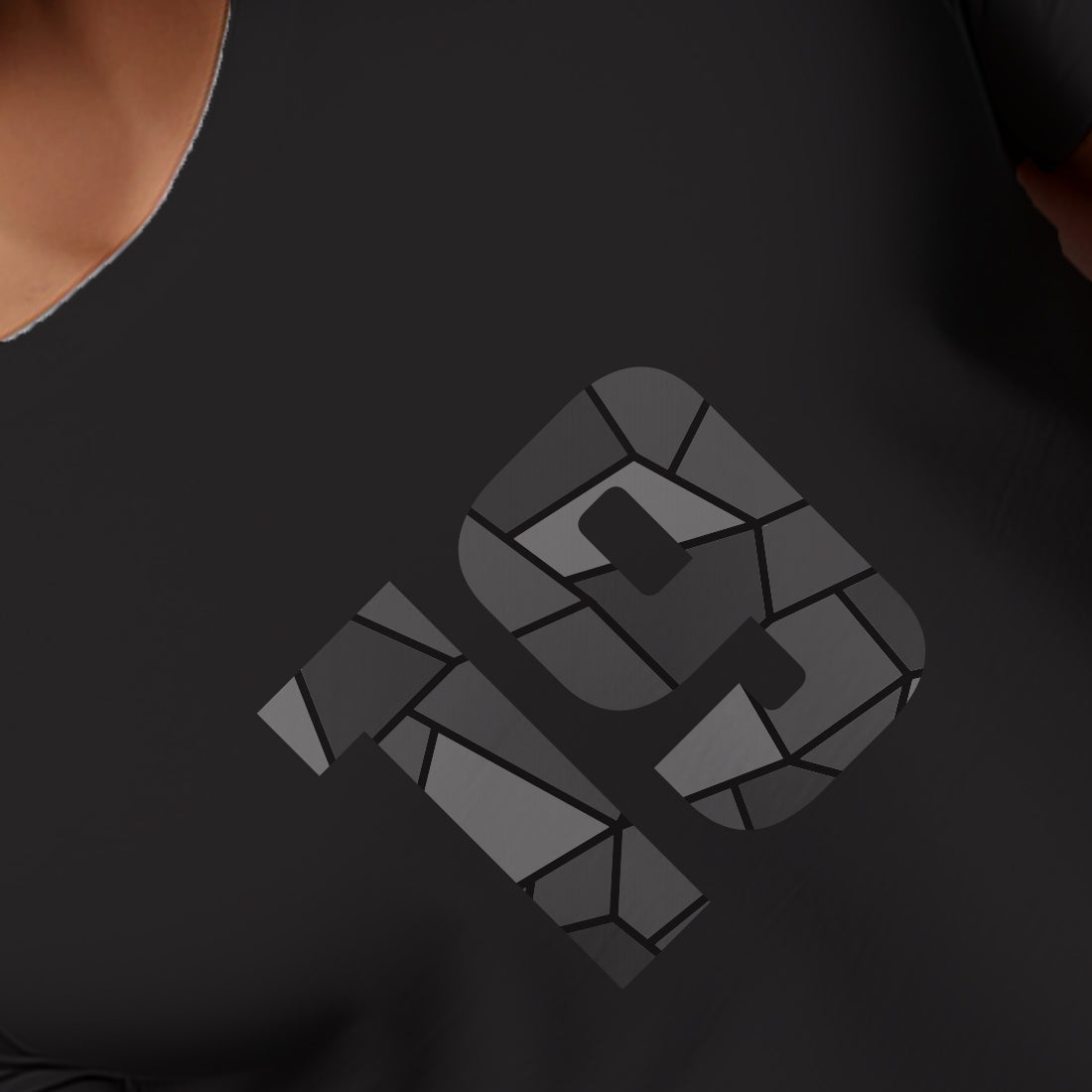 19 Number Men Unisex T-Shirt | Custom Number Graphic Tee (Black)