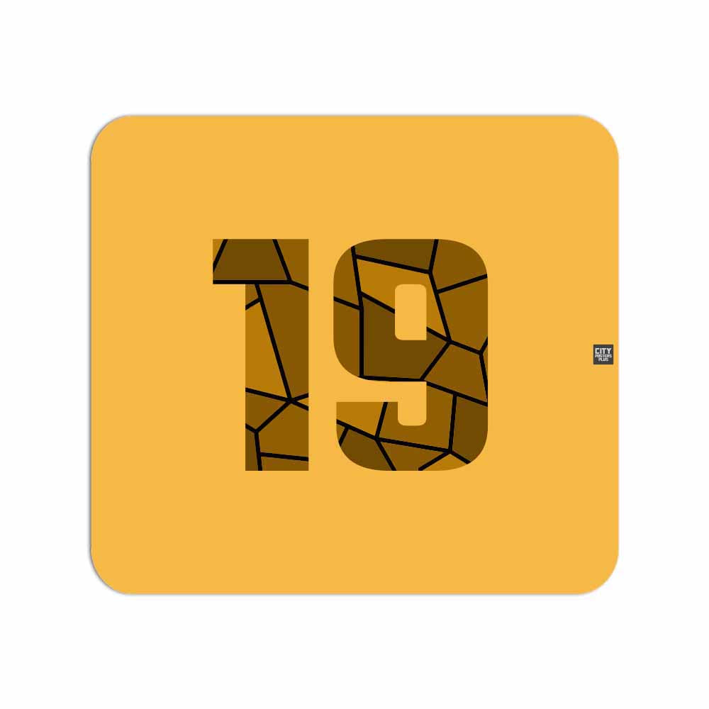 19 Number Mousepad (Golden Yellow)