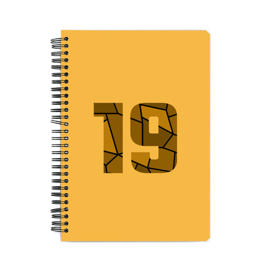 19 Number Notebook (Golden Yellow, A5 Size, 100 Pages, Ruled, 6 Pack)