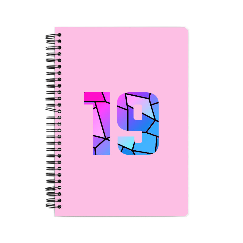 19 Number Notebook (Light Pink, A5 Size, 100 Pages, Ruled, 6 Pack)