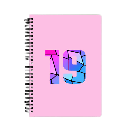 19 Number Notebook (Light Pink, A5 Size, 100 Pages, Ruled, 6 Pack)