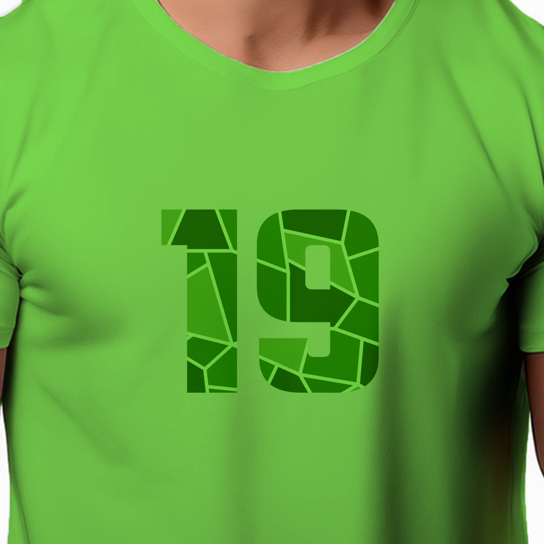 19 Number Men Unisex T-Shirt | Custom Number Graphic Tee (Liril Green)