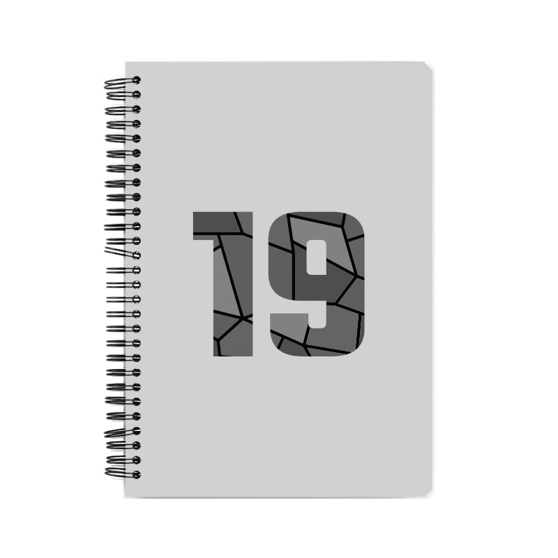 19 Number Notebook (Melange Grey, A5 Size, 100 Pages, Ruled, 6 Pack)