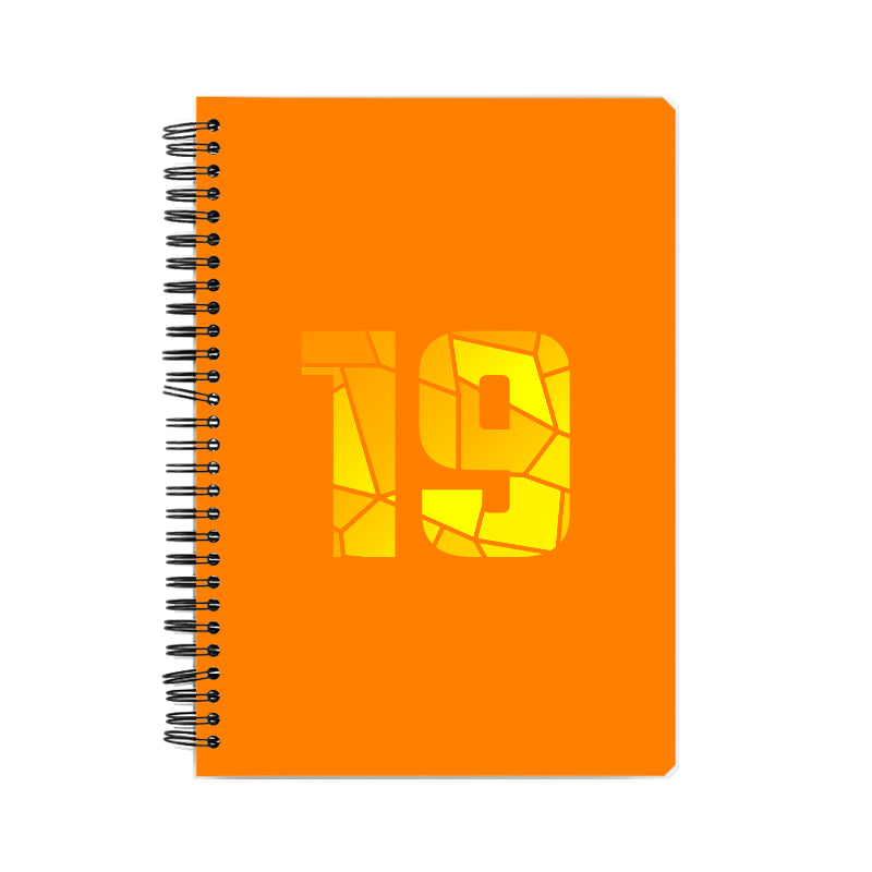 19 Number Notebook (Orange, A5 Size, 100 Pages, Ruled, 6 Pack)