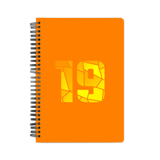 19 Number Notebook (Orange, A5 Size, 100 Pages, Ruled, 6 Pack)