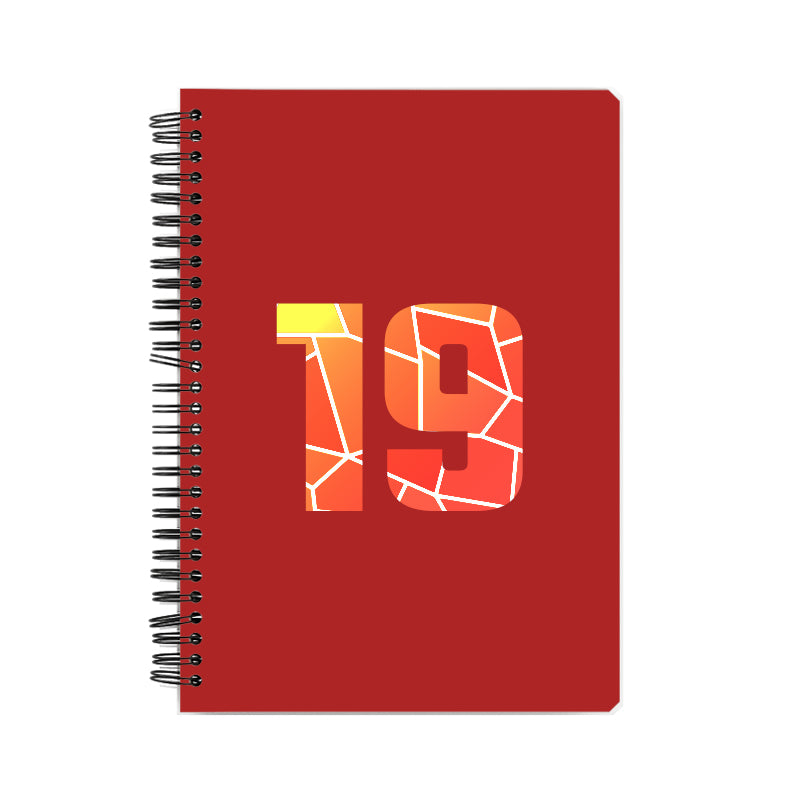 19 Number Notebook (Red, A5 Size, 100 Pages, Ruled, 6 Pack)