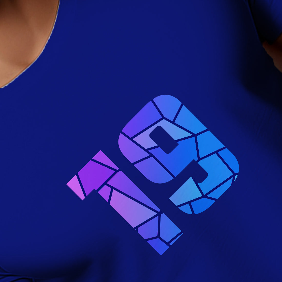 19 Number Men Unisex T-Shirt | Custom Number Graphic Tee (Royal Blue)