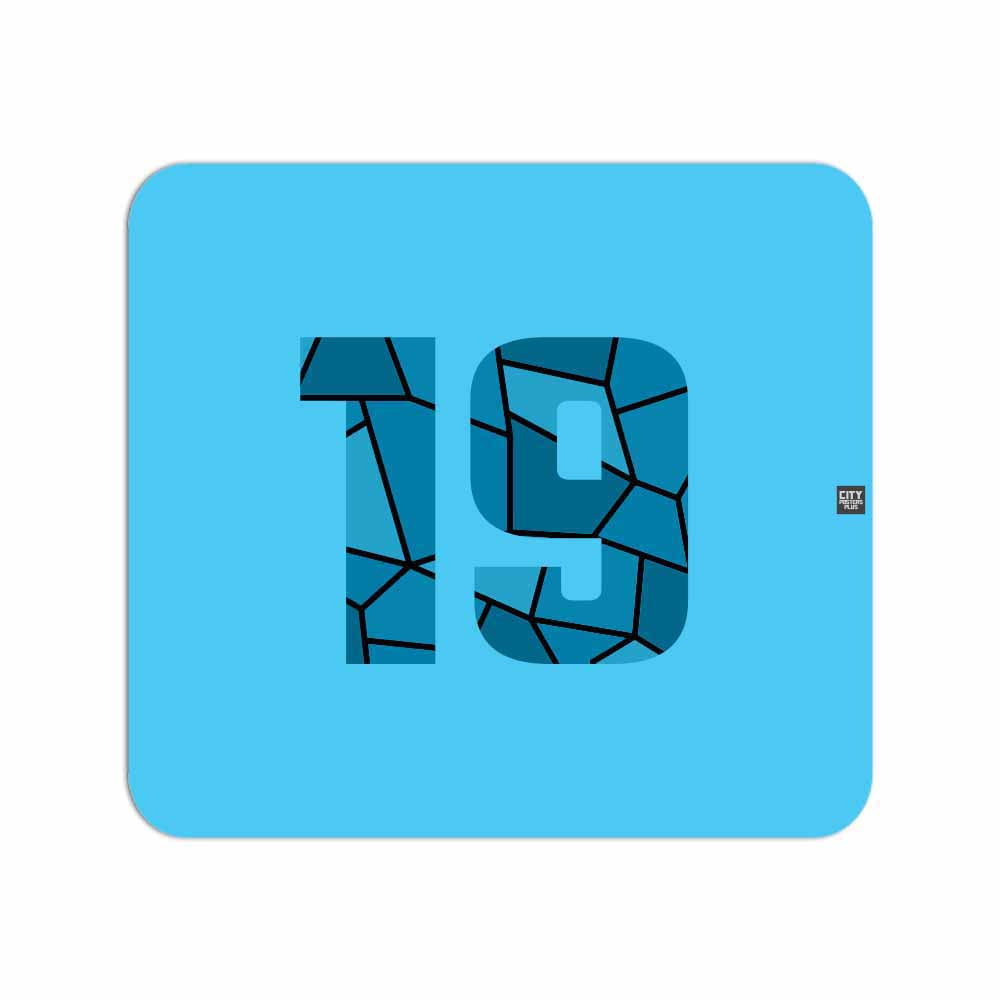 19 Number Mousepad (Sky Blue)