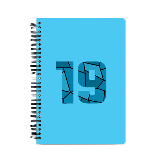 19 Number Notebook (Sky Blue, A5 Size, 100 Pages, Ruled, 6 Pack)