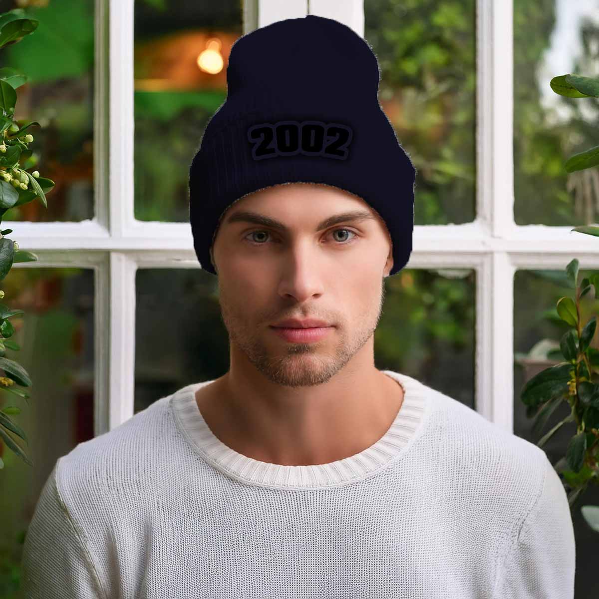 2002 Year Cuffed Beanie (Navy)