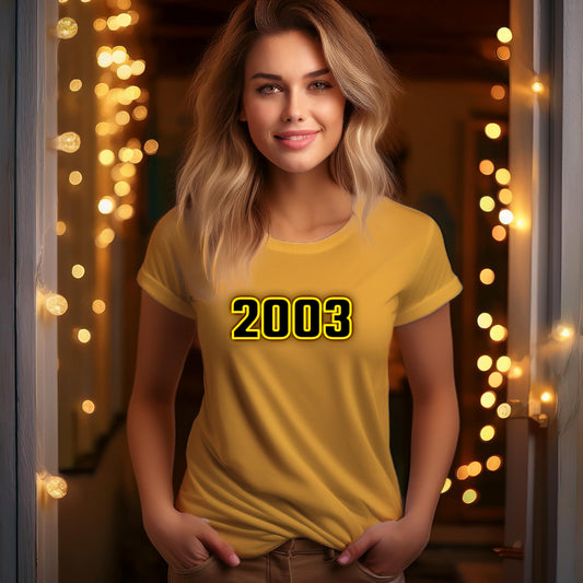 2003 Year Women T-Shirt (Golden Yellow)