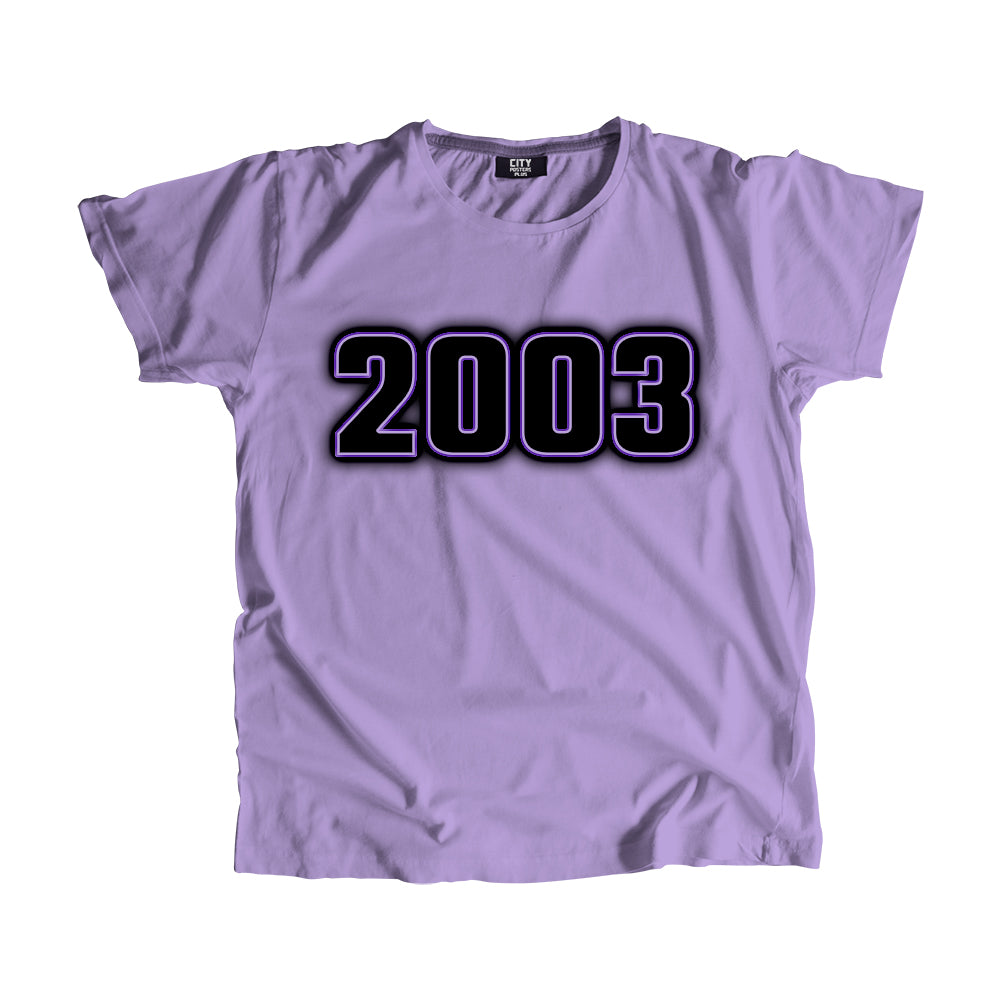 2003 Year Men Unisex T-Shirt (Iris Lavender)