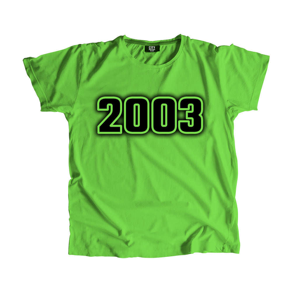 2003 Year Men Unisex T-Shirt (Liril Green)
