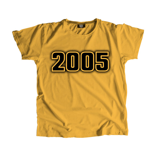 2005 Year Men Unisex T-Shirt (Golden Yellow)
