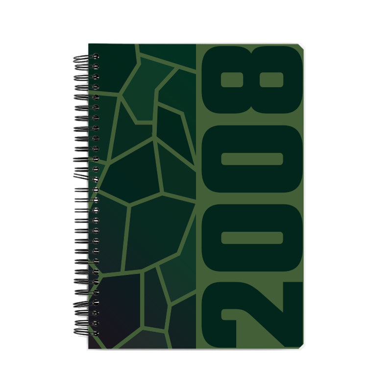 2008 Year Notebook (Olive Green, A5 Size, 100 Pages, Ruled)