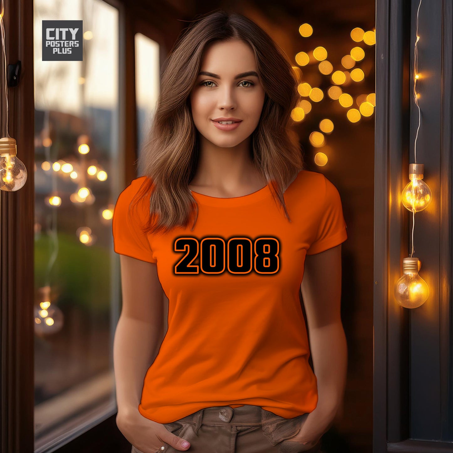 2008 Year Women T-Shirt (Orange)